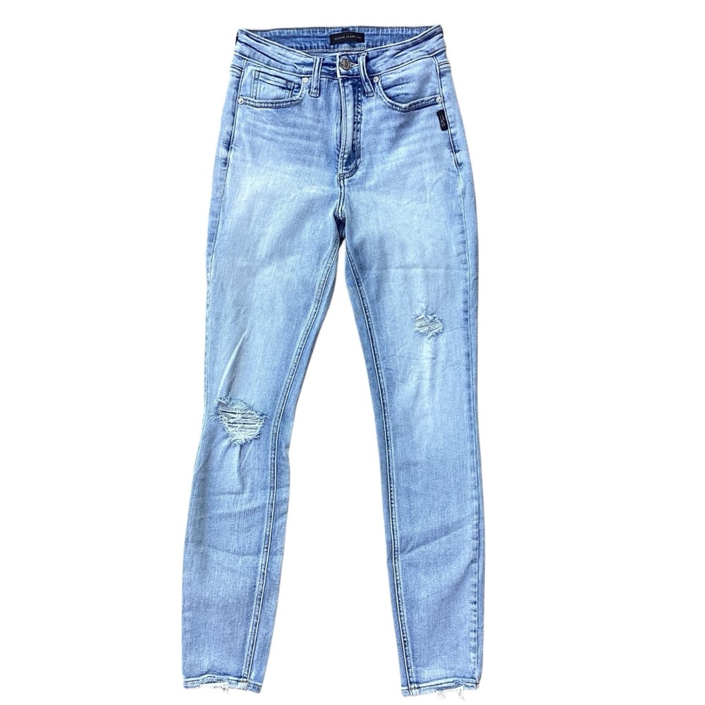 SILVER JEANS High Note Skinny Jeans 25x29 Distressed